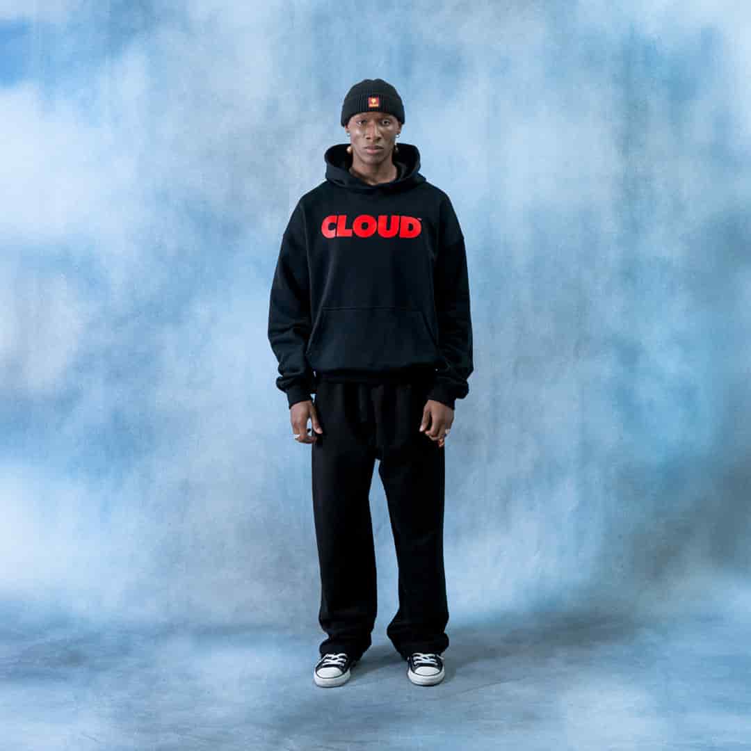 Hoodie BLOCK blanco sobre negro - miniatura 8