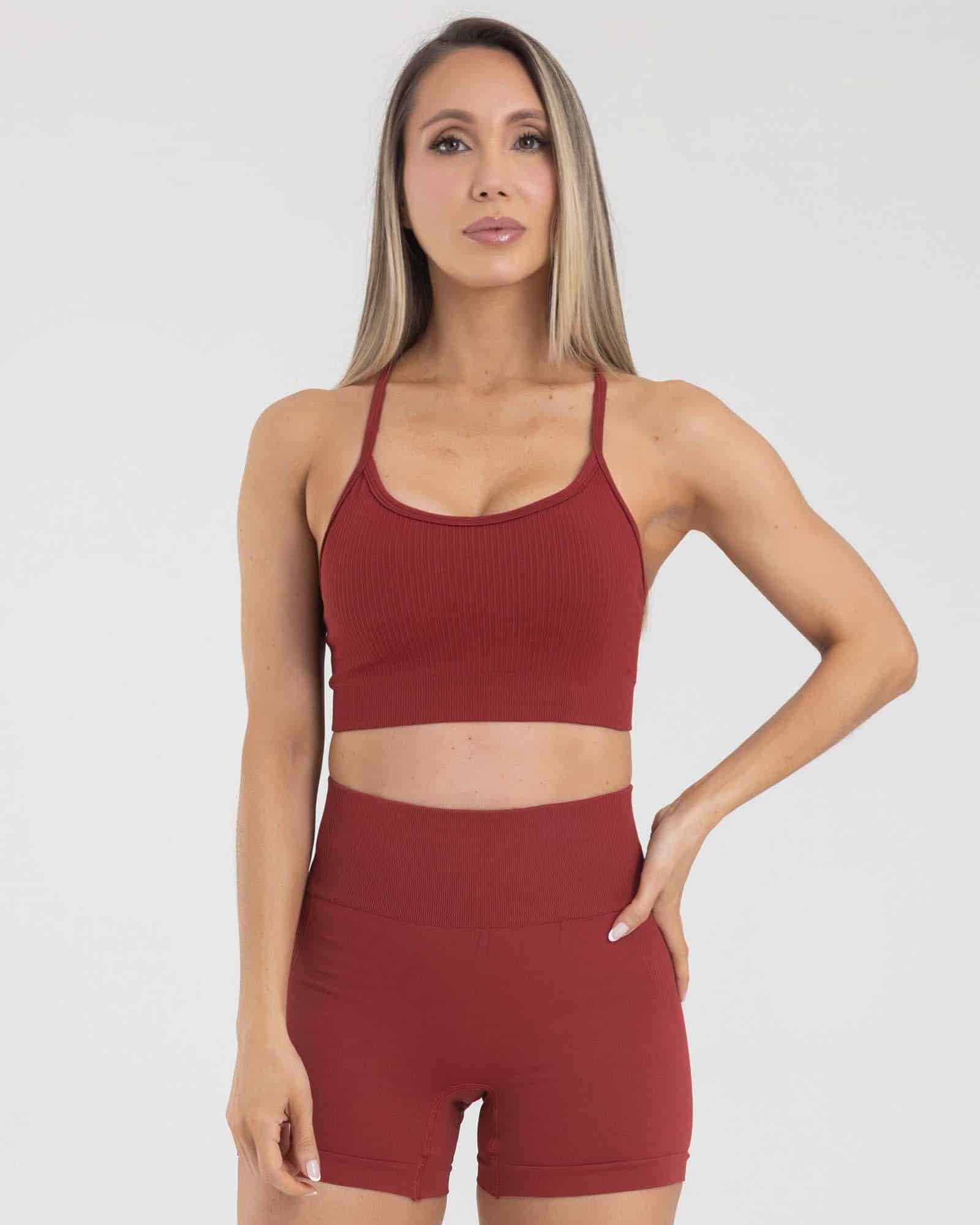 Top tiras seamless rojo muse FIBER - miniatura 1