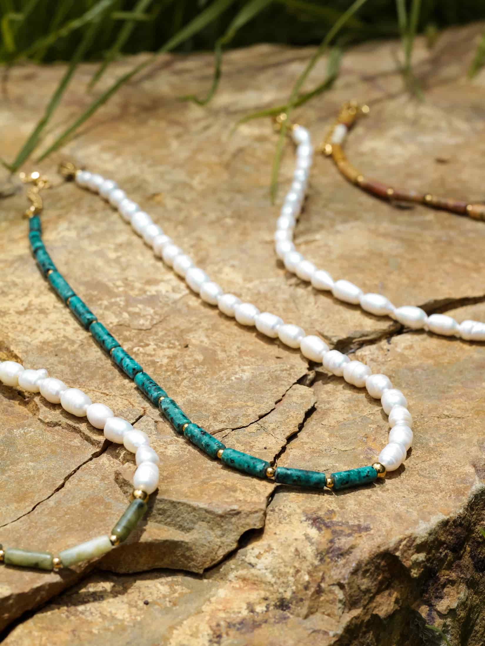 Collar Perla de Rio y Turquesa Africana - miniatura 4