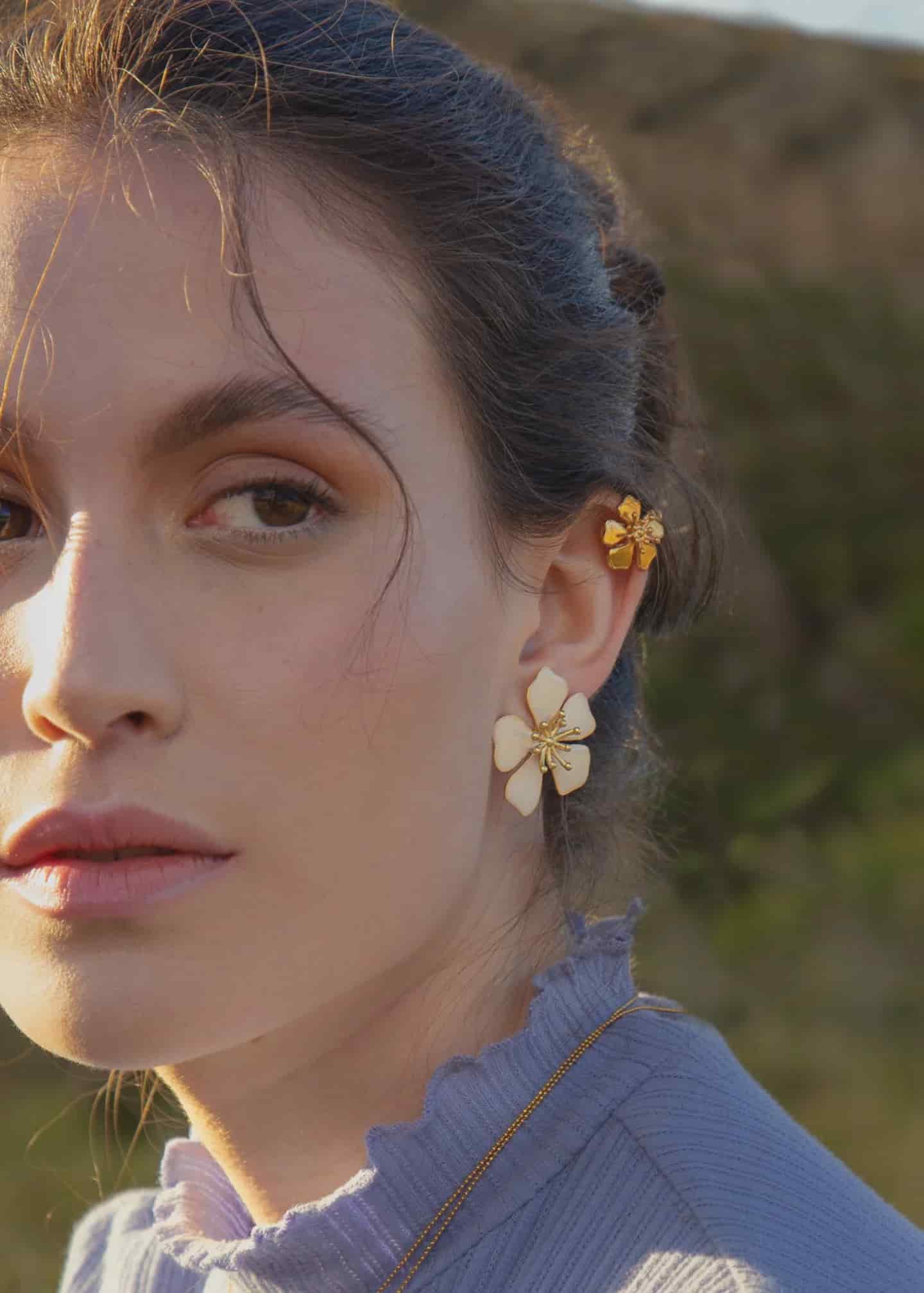 Aretes Aurora Midi blanco - miniatura 4