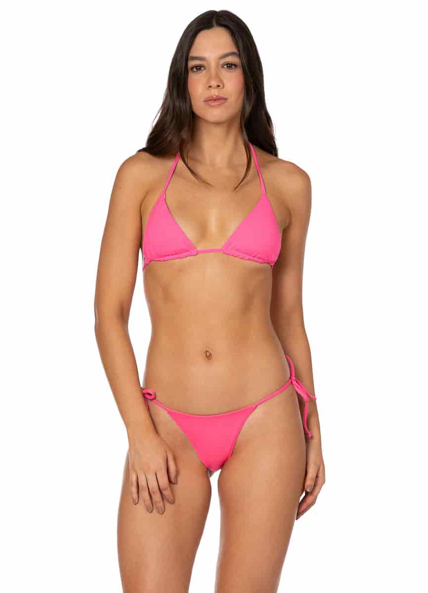 Maaji Radiant Pink Balmy Sliding Triangle Bikini Top - miniatura 1