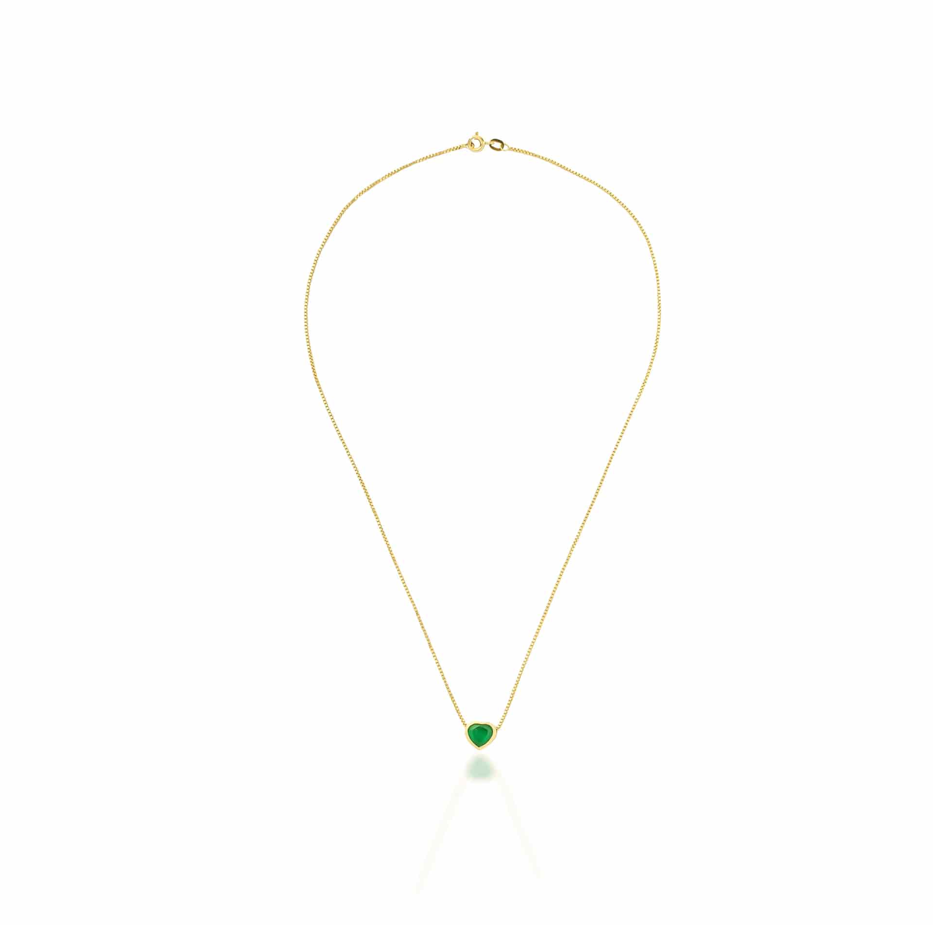 Collar corazón esmeralda - miniatura 1