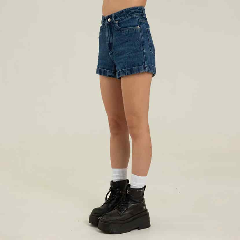 DARK BLUE DENIM SHORT - miniatura 14