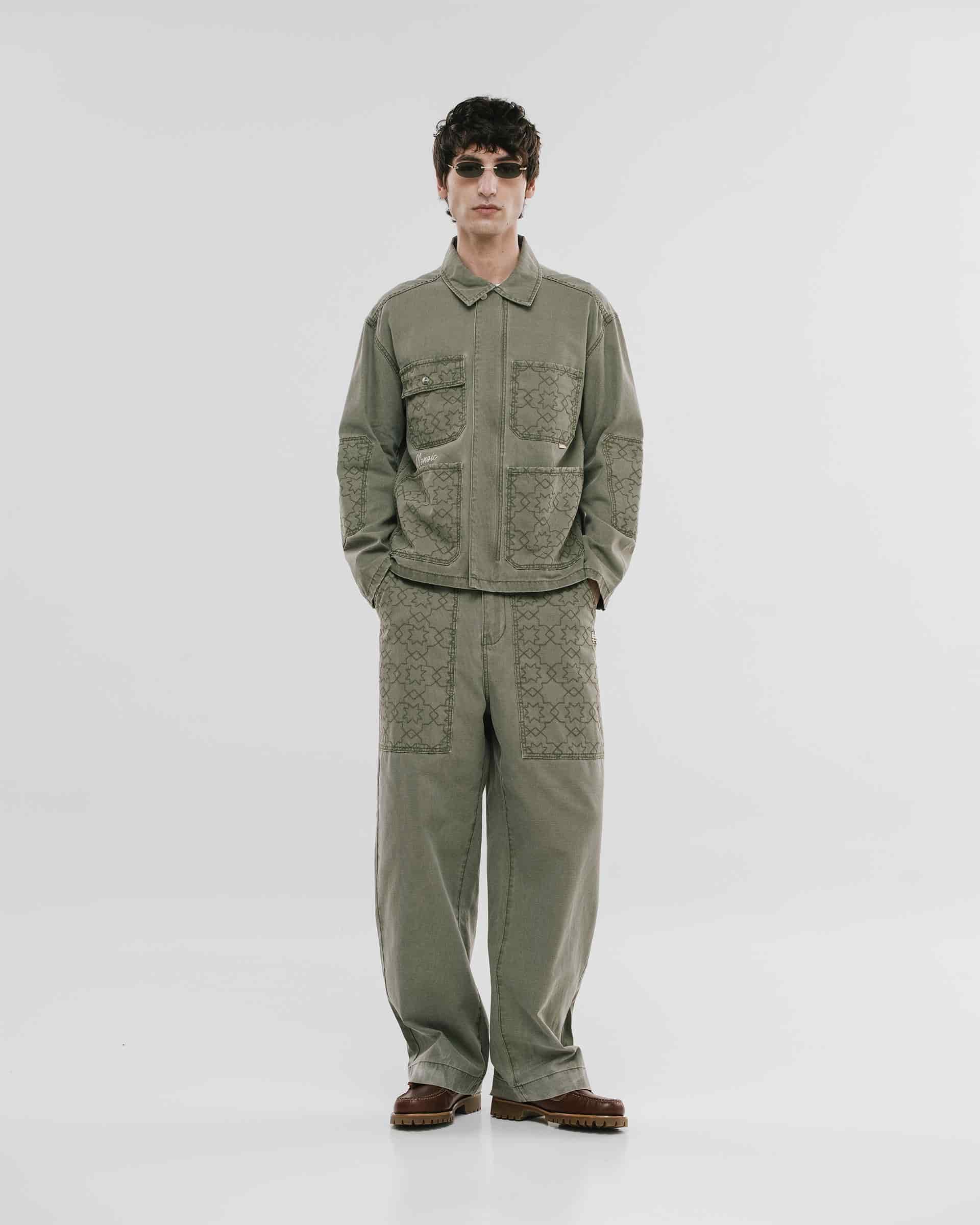 Chore Drill Jacket - Verde Oliva - miniatura 3