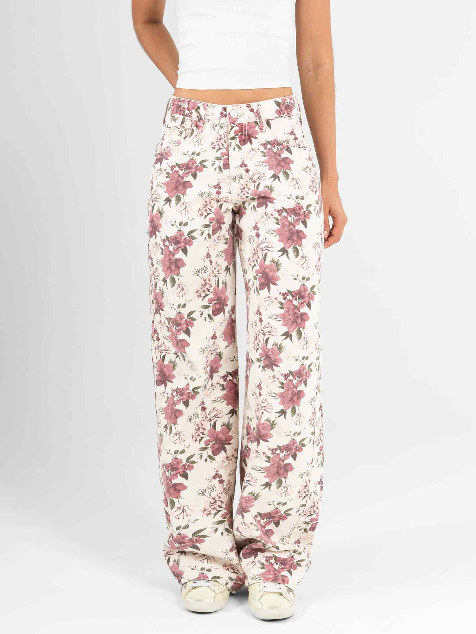 Ref: 0620593 Pantalón wide leg rígido, tiro alto, tono natural, diseño con pinzas - miniatura 3