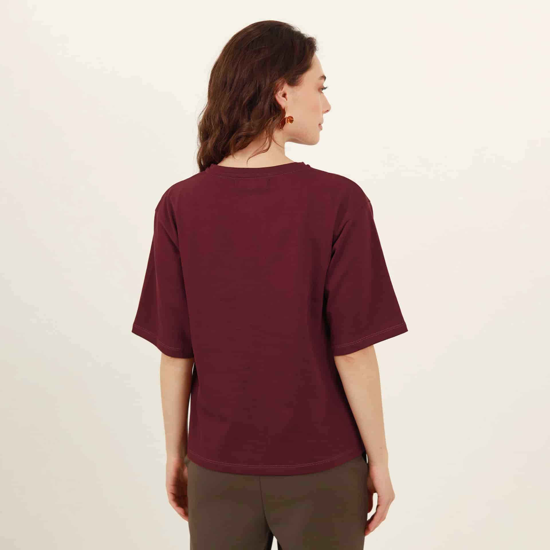 Camiseta cuello redondo manga corta estampado con lentejuelas - miniatura 4