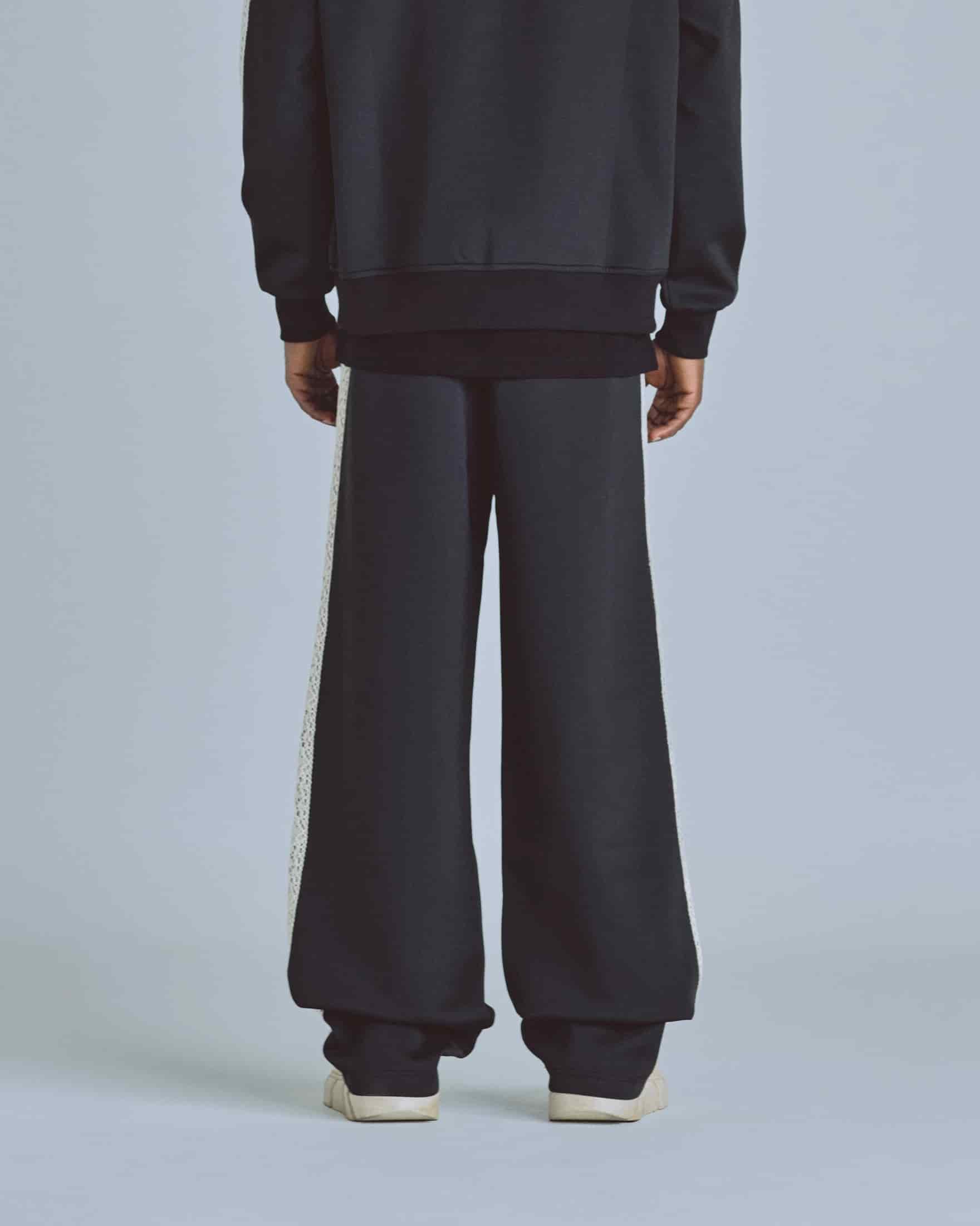 Basics Undgld Lace-panel Track Pants Black - miniatura 7