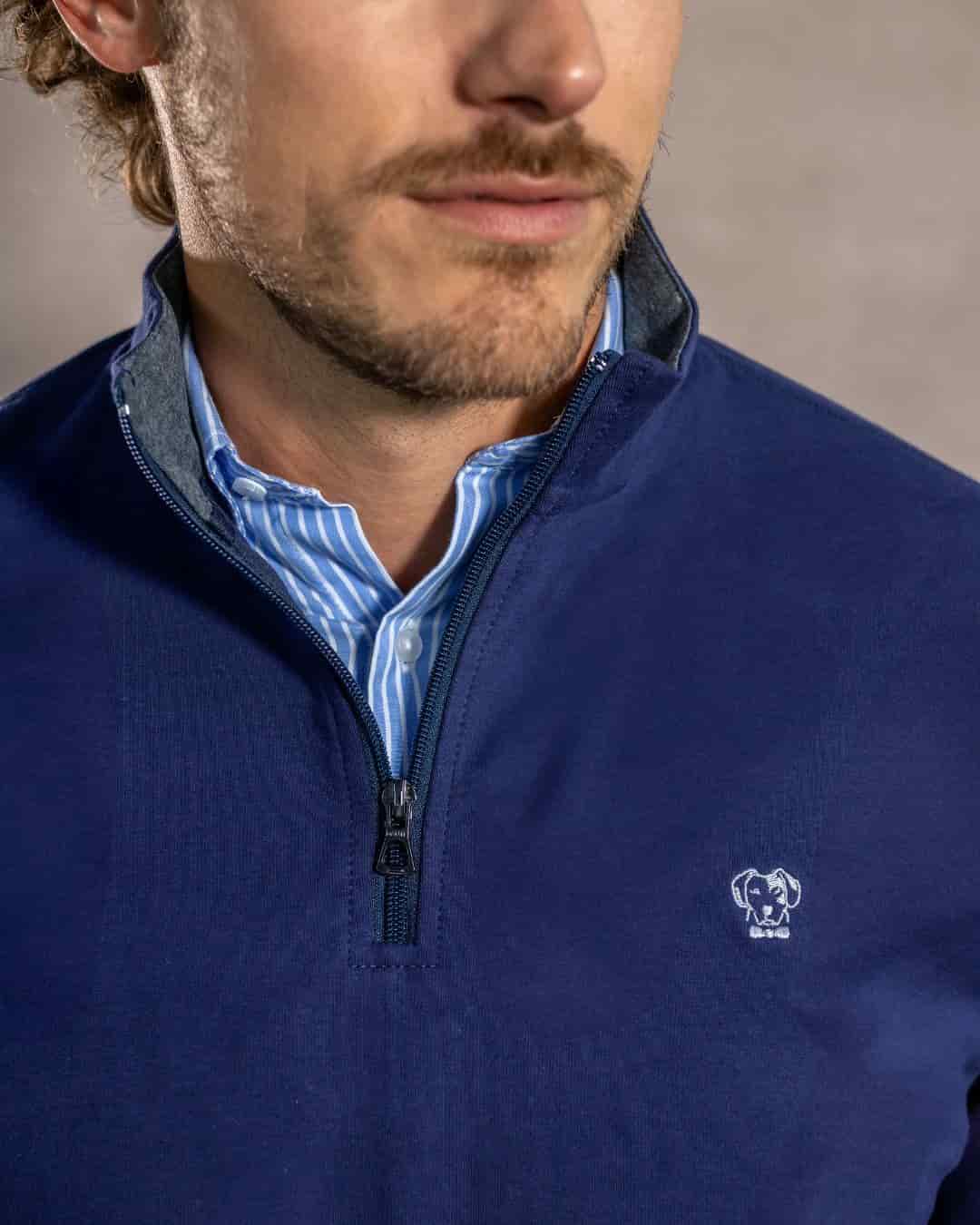 Halfzip Viana Antimanchas Azul Navy - miniatura 2
