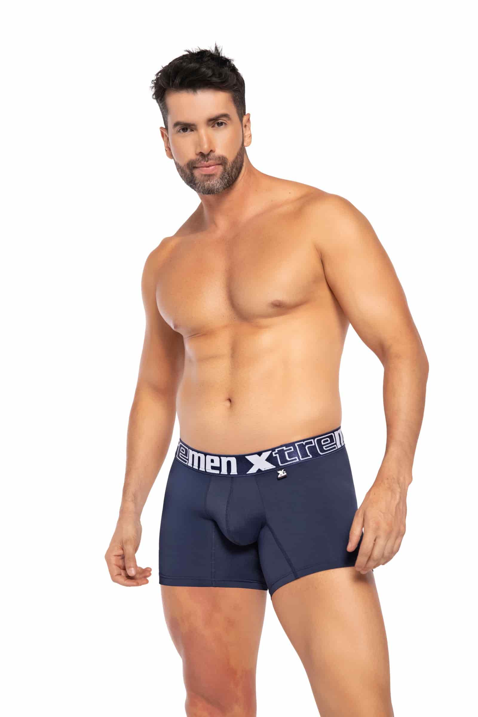 BOXER CLASICO CORTO NYLON AZUL OSC - miniatura 1