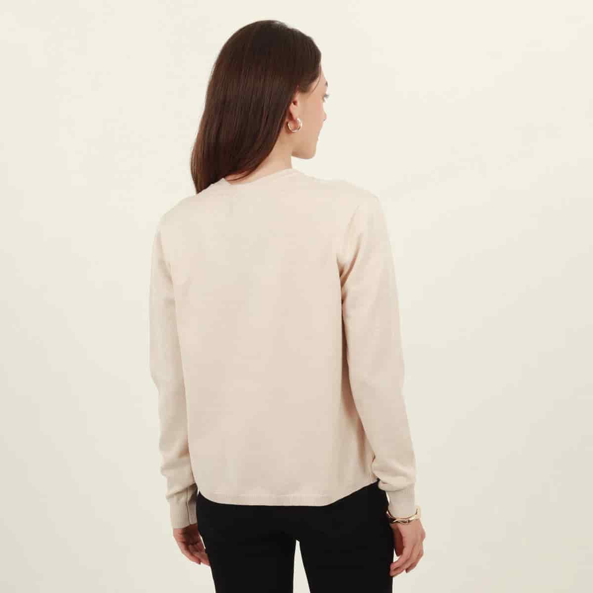 Sweater cardigan con botones manga larga - miniatura 8