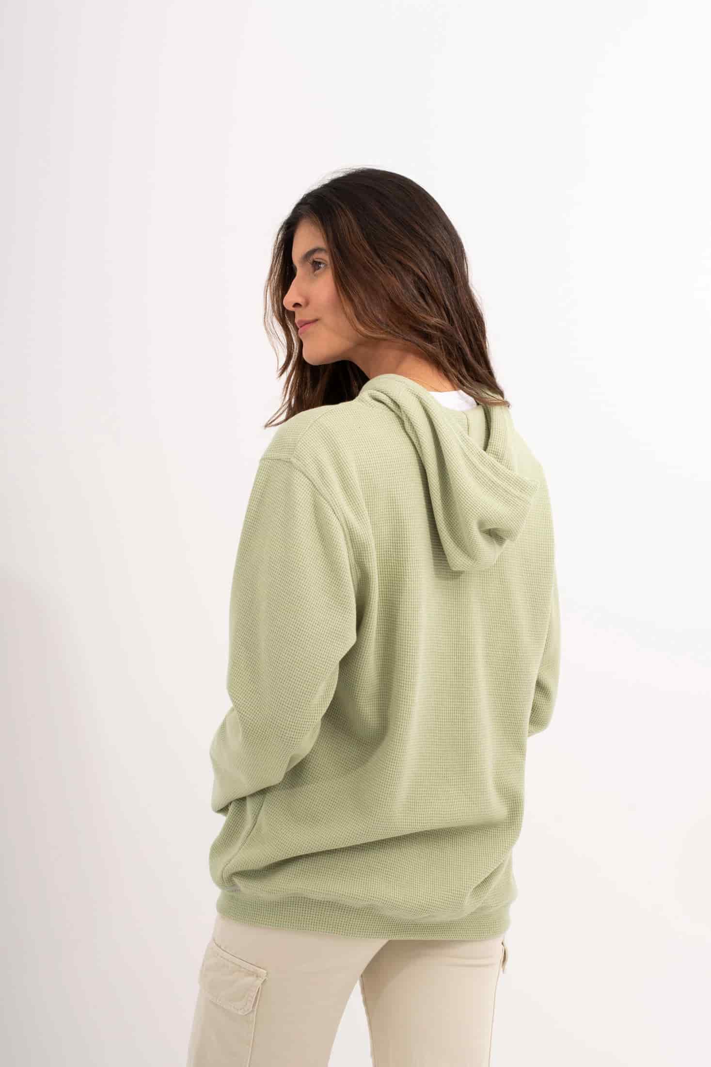 HOODIE VERDE CLARO  UNISEX- BÁSICO - miniatura 3