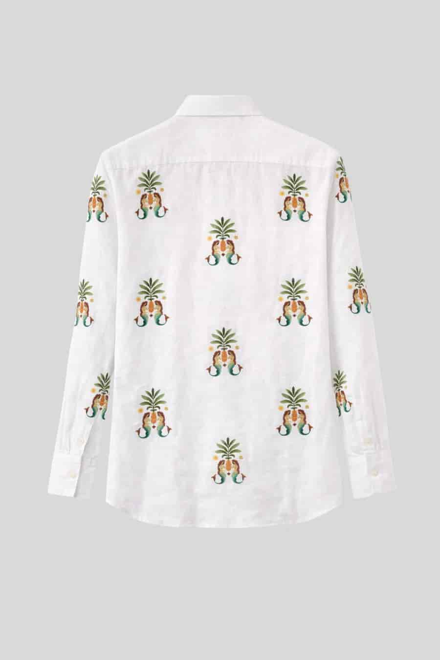 Women's shirt linen nerida white - miniatura 10