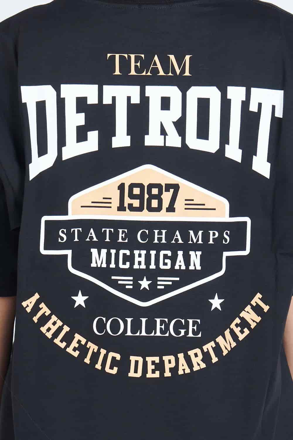 Camiseta oversize DETROIT NEGRO | DROP 03 | - miniatura 2