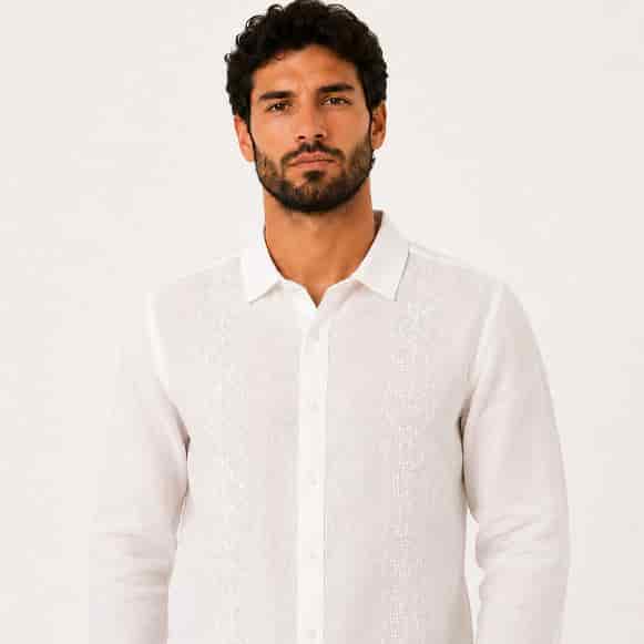 GUAYABERA ML 100% LINO HOMBRE - miniatura 1