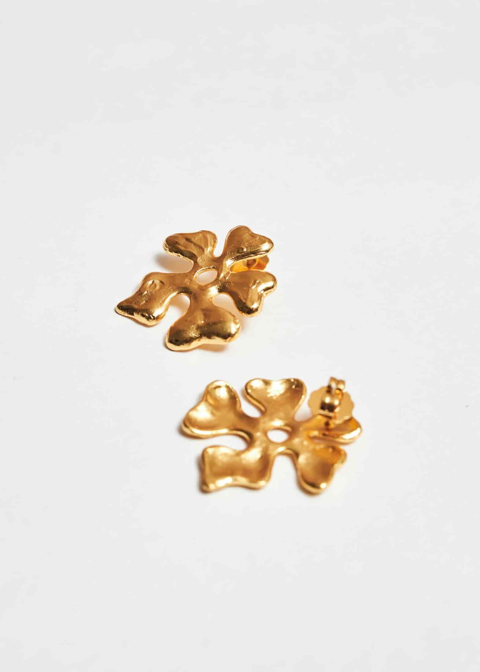 Aretes Flora Dorado - miniatura 3