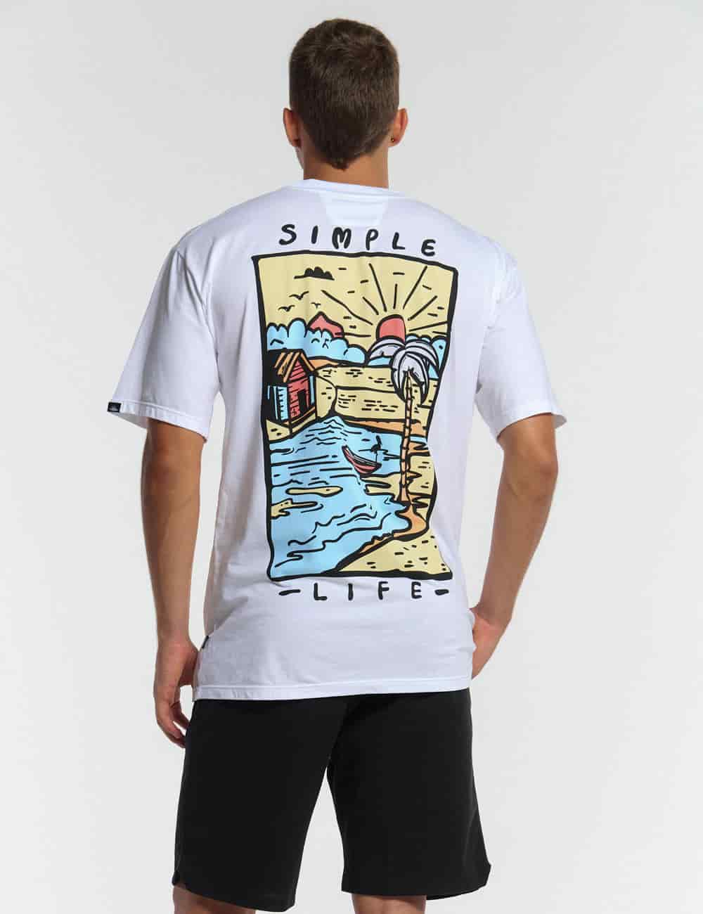 Camiseta Oversize Vida Simple  blanco Hombre - miniatura 1