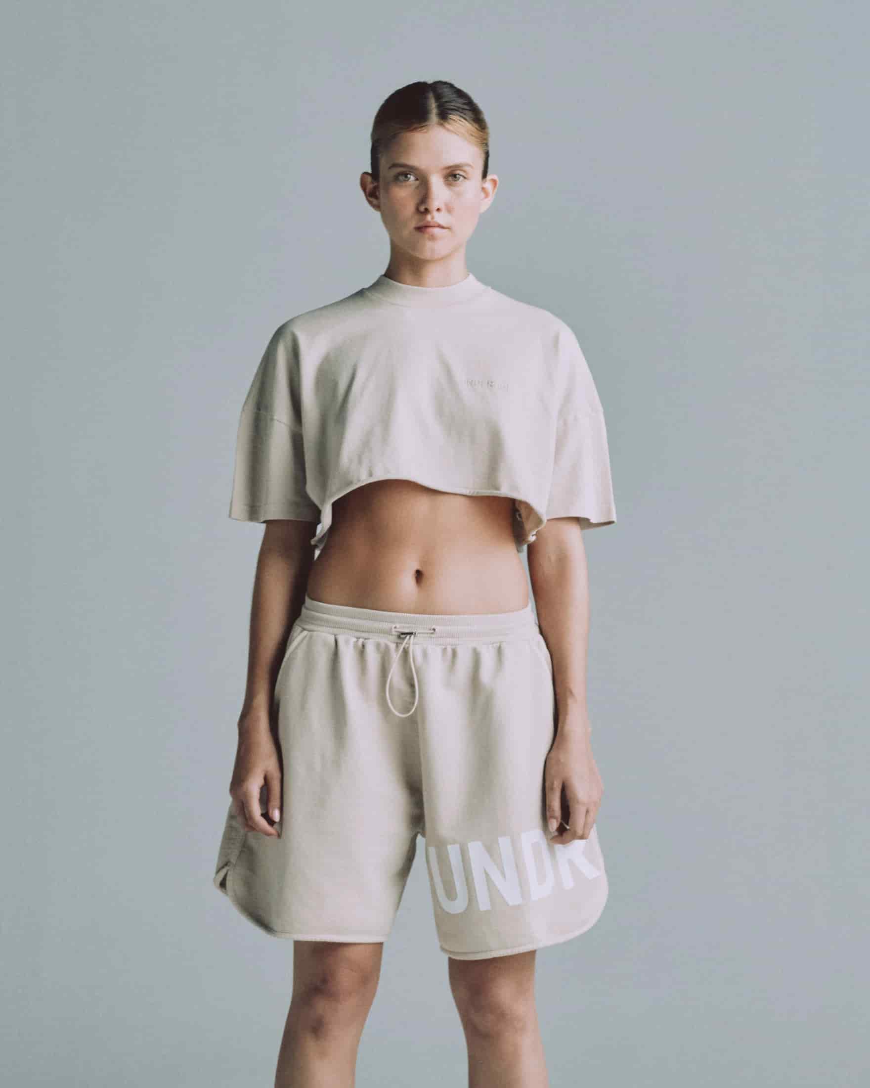 Line Logo Crop Top Cream - miniatura 2