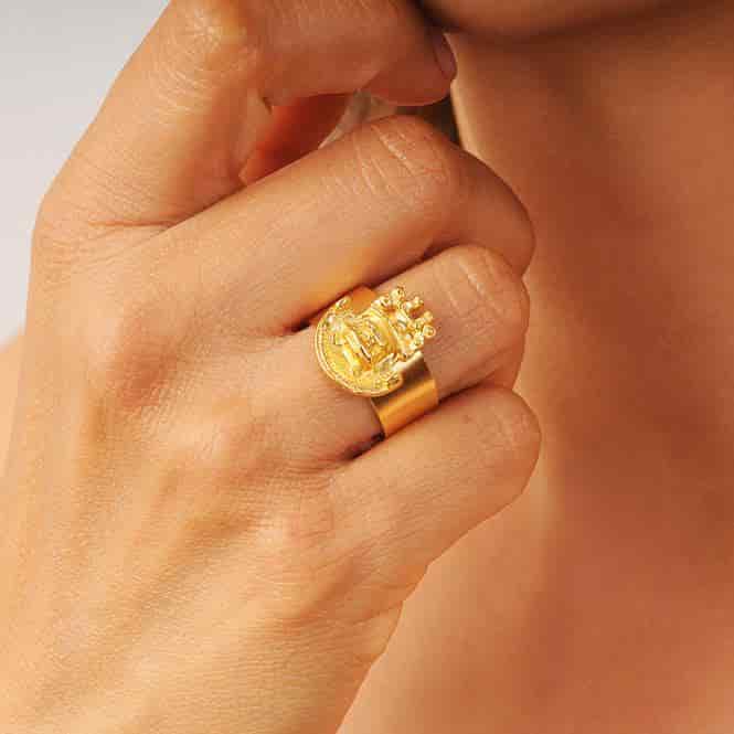 Anillo Zoomorfo con Aretes Tairona - miniatura 3