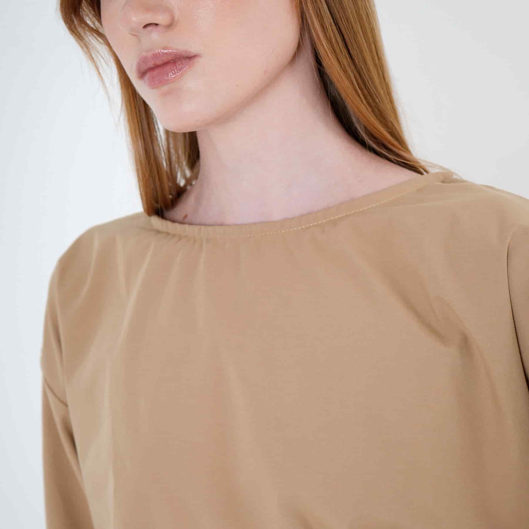 Blusa Cuello Redondo Manga 3/Cuartos - miniatura 4