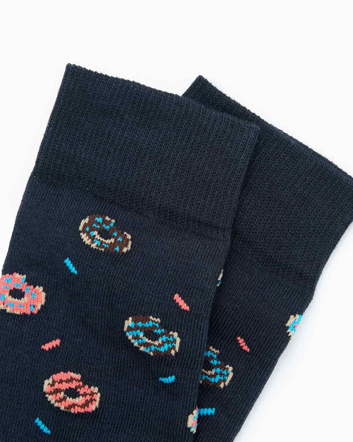 Medias Algodón Estampado Donuts - Fondo Azul - miniatura 4