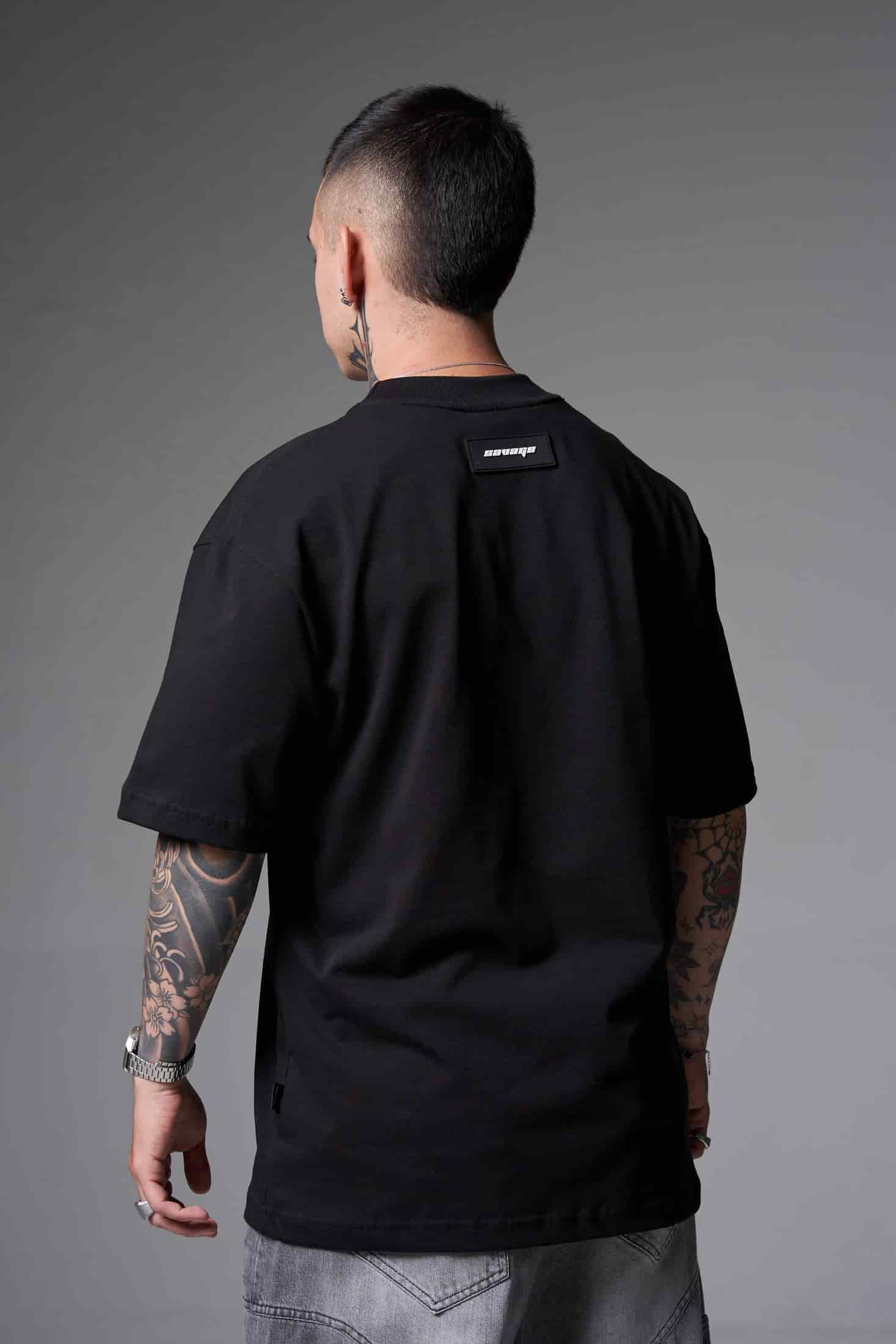 T shirt negra Gold on 250 gramos - miniatura 3