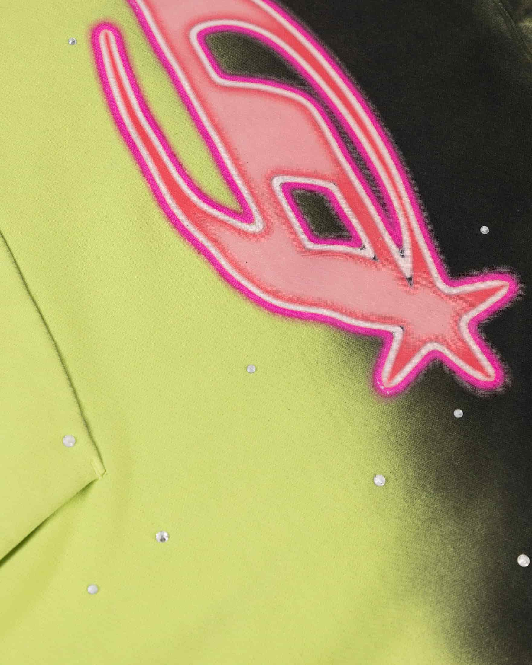 Act 1 Neon Boxy Fit Hoodie Faded Green - miniatura 4