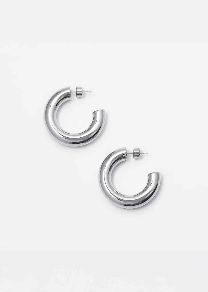 Menik Hoops Plateado - miniatura 6