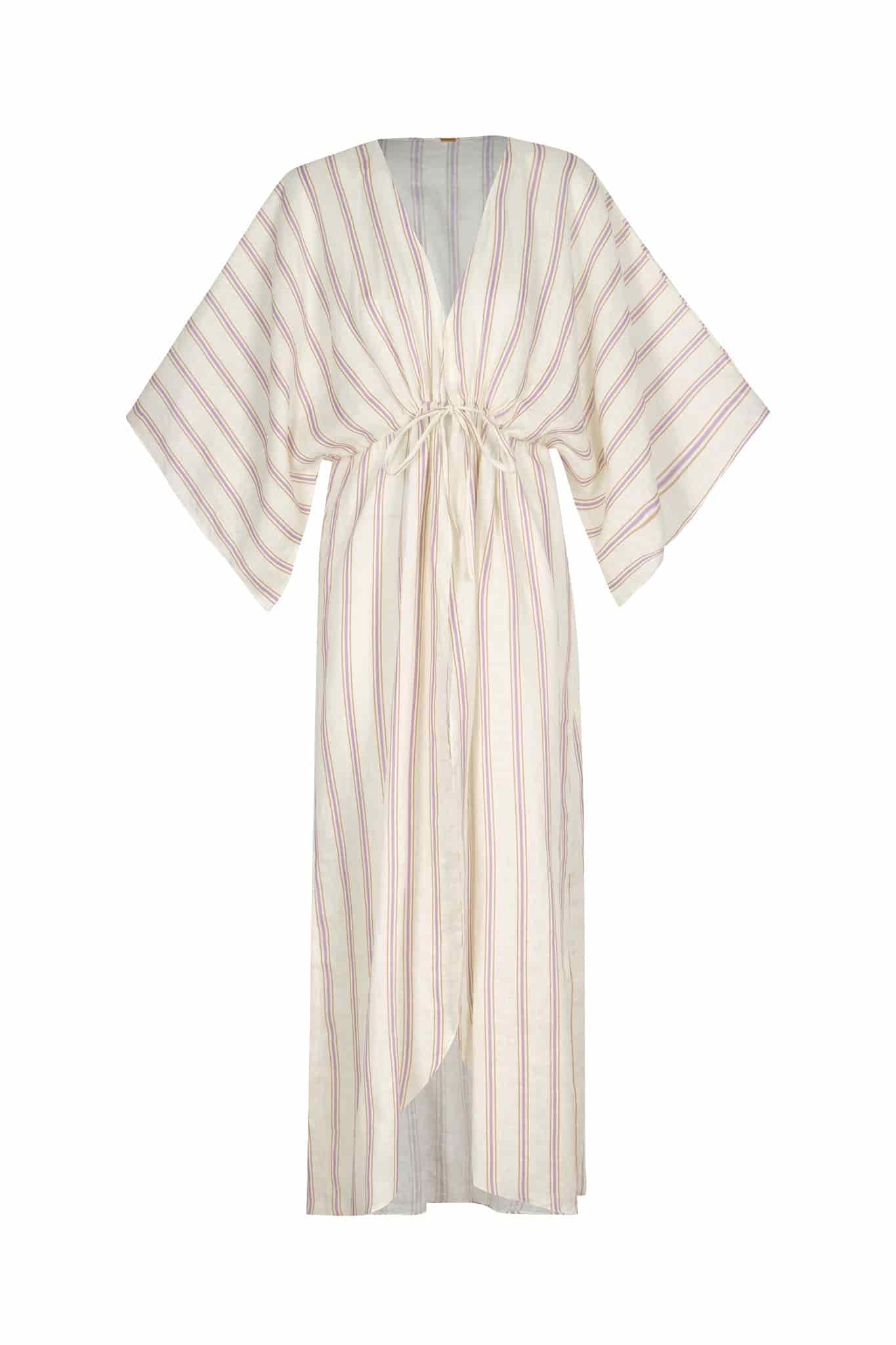 San Cipriano Linen Tunic / Lila Stripes - miniatura 2