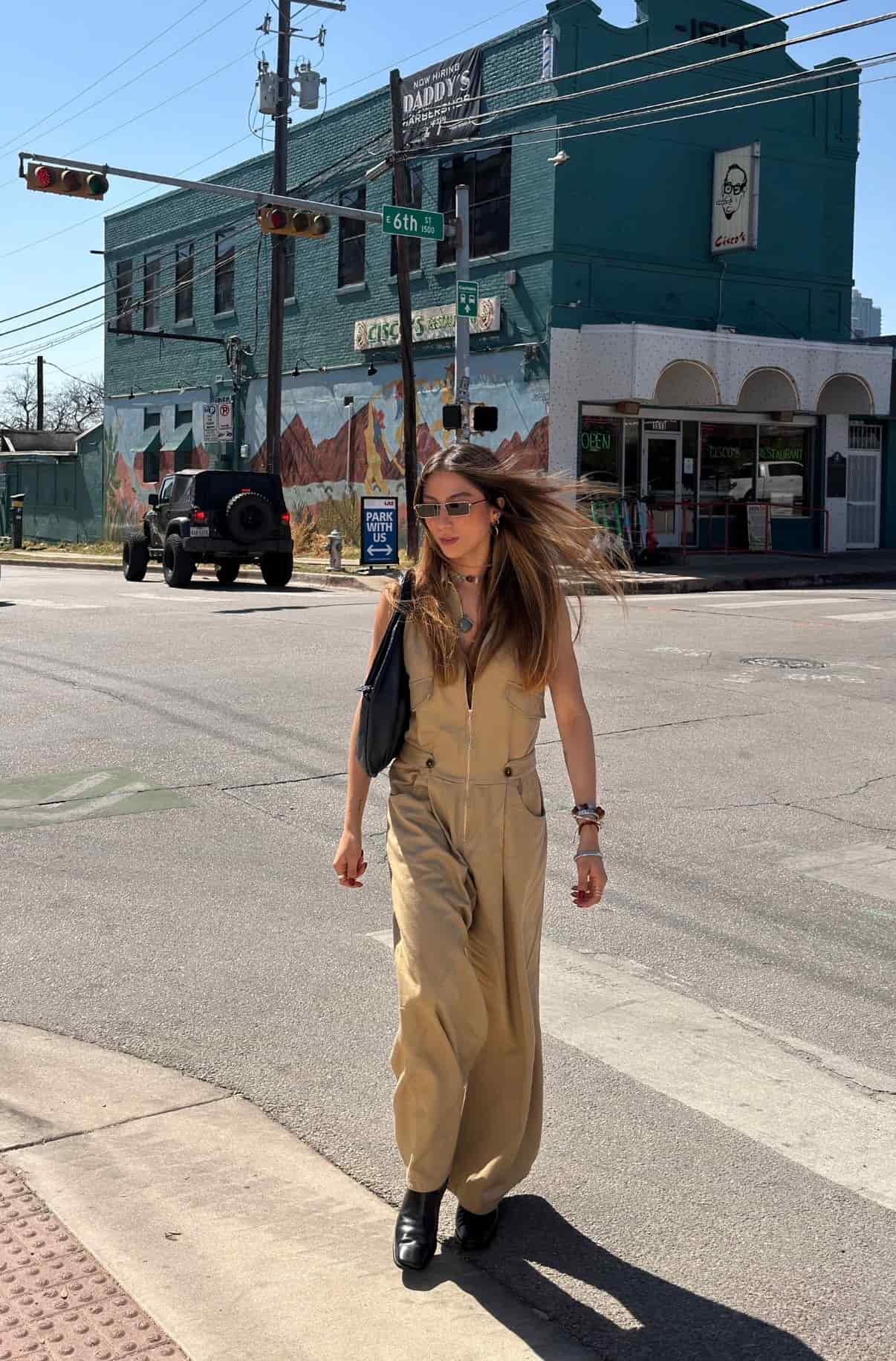 Jumpsuit Dune de tencel/algodón | Camel - miniatura 2