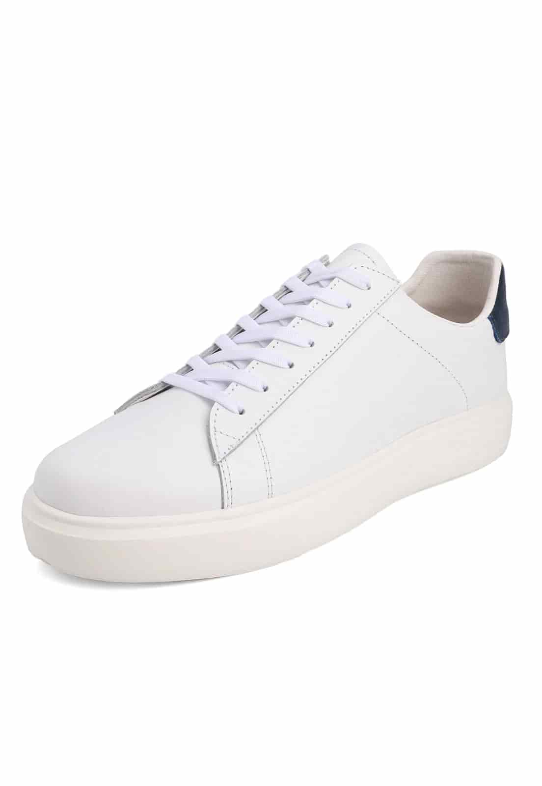 Tenis blancos suela blanca talon azul - miniatura 1