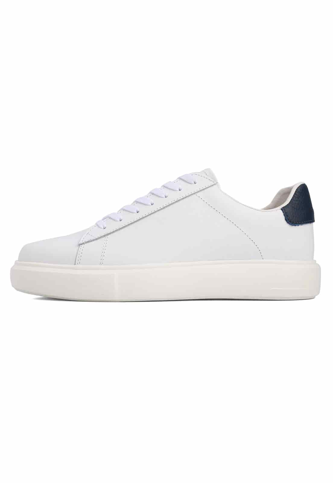 Tenis blancos suela blanca talon azul - miniatura 7