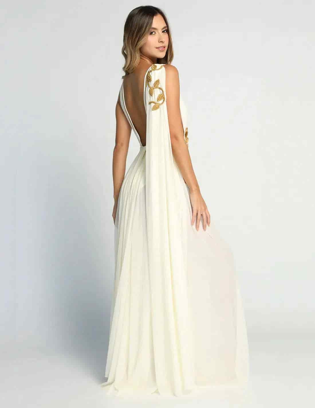 Vestido Copernico Ivory + Gold - miniatura 2