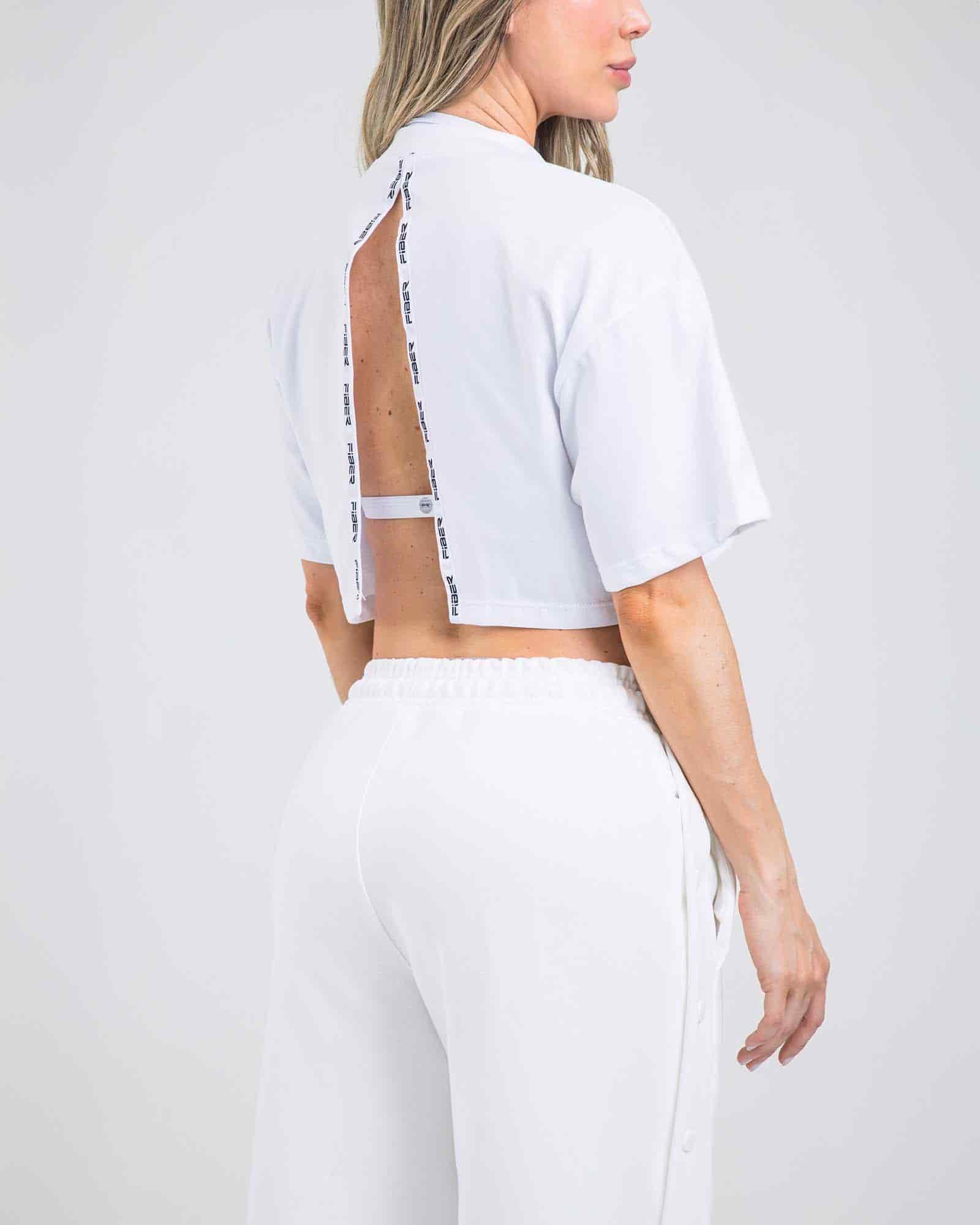 Camiseta bold trace blanco outdoor FIBER - miniatura 5