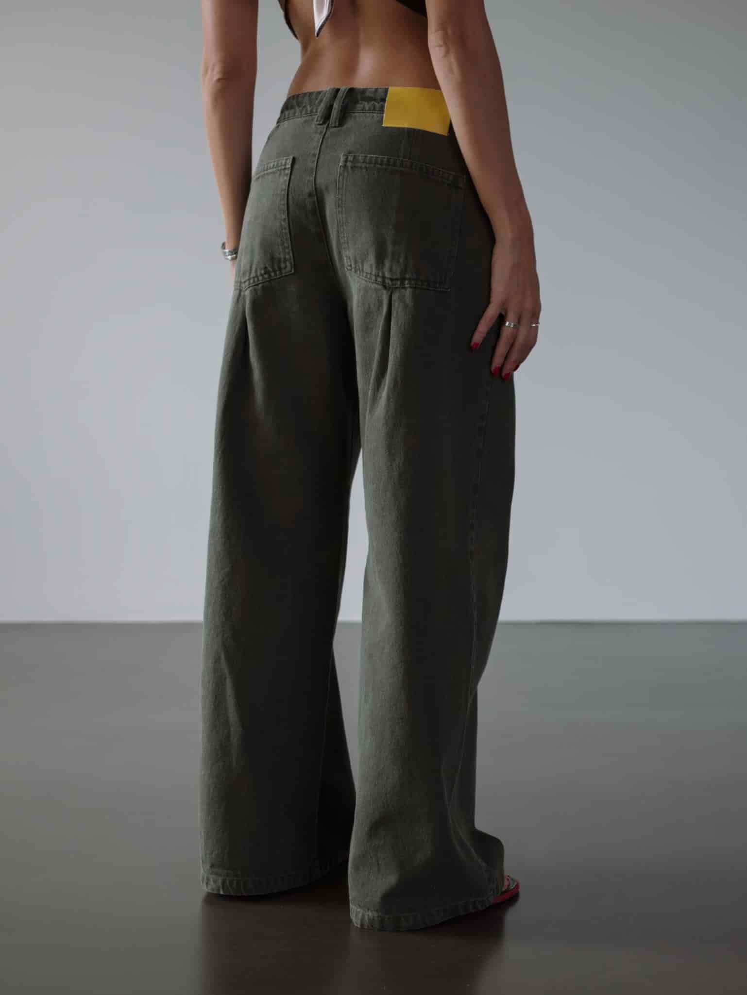 OVERSIZED BAGGY JEAN - OLIVE - miniatura 8