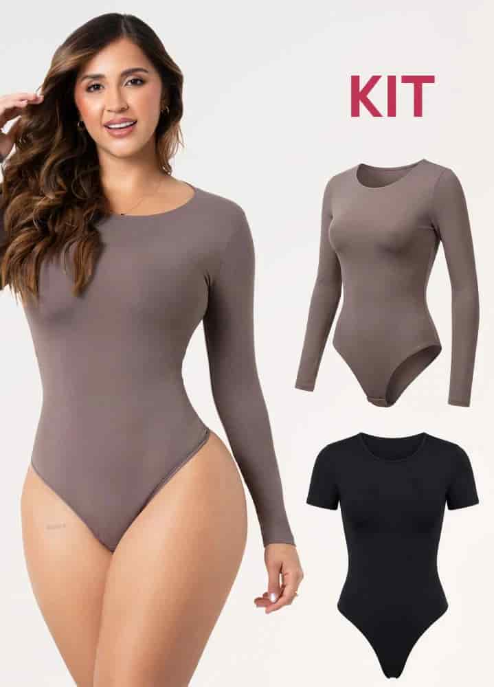 Kit Bodys Manga Corta y Larga: Microfibra | Salome 5008 + 5007 | Ant TD03L5 + TD01L5 - miniatura 4