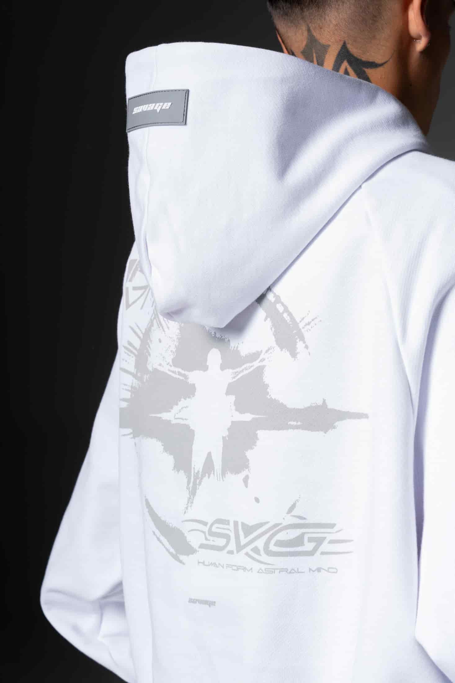 Hoodie Boxy fit Human form   400 gramos - miniatura 8