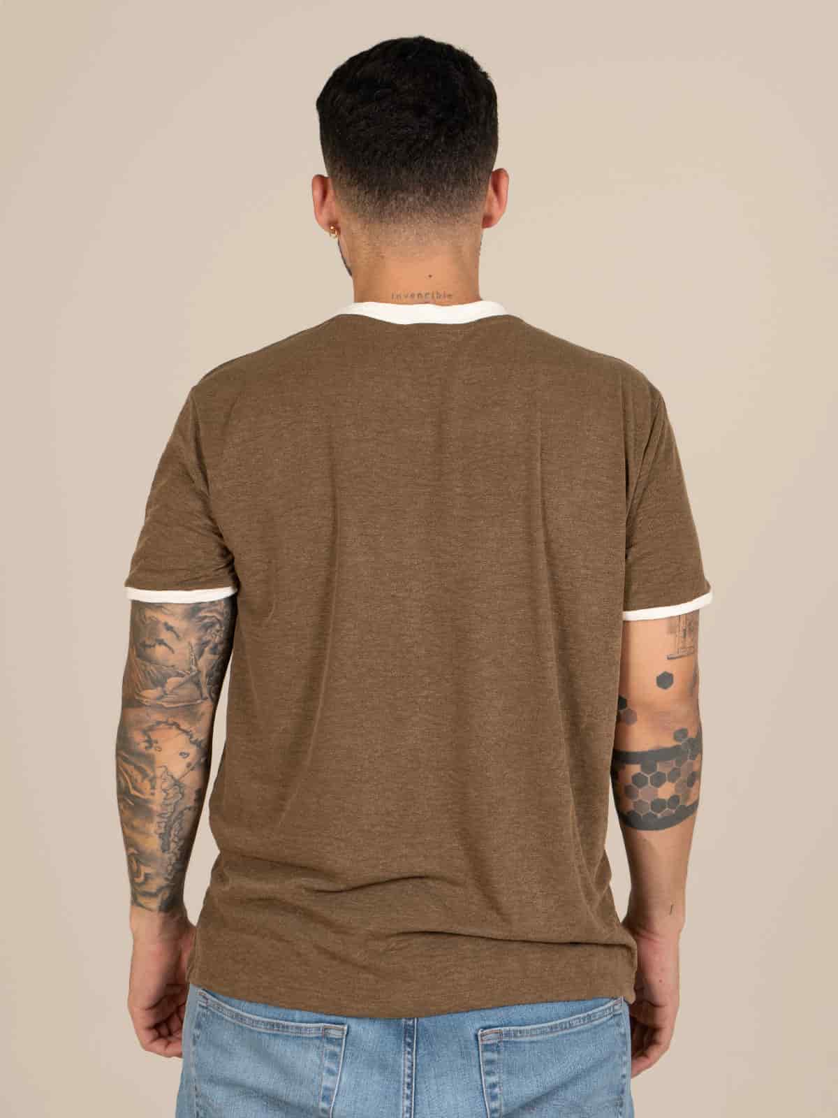 Camiseta hombre slim iza cafe - miniatura 3