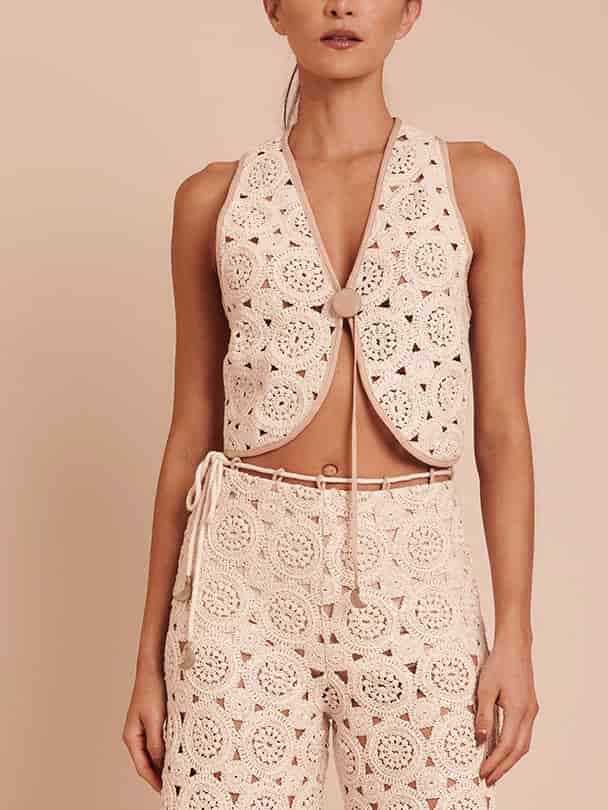 JACQ VEST NATURAL ECRU - miniatura 2