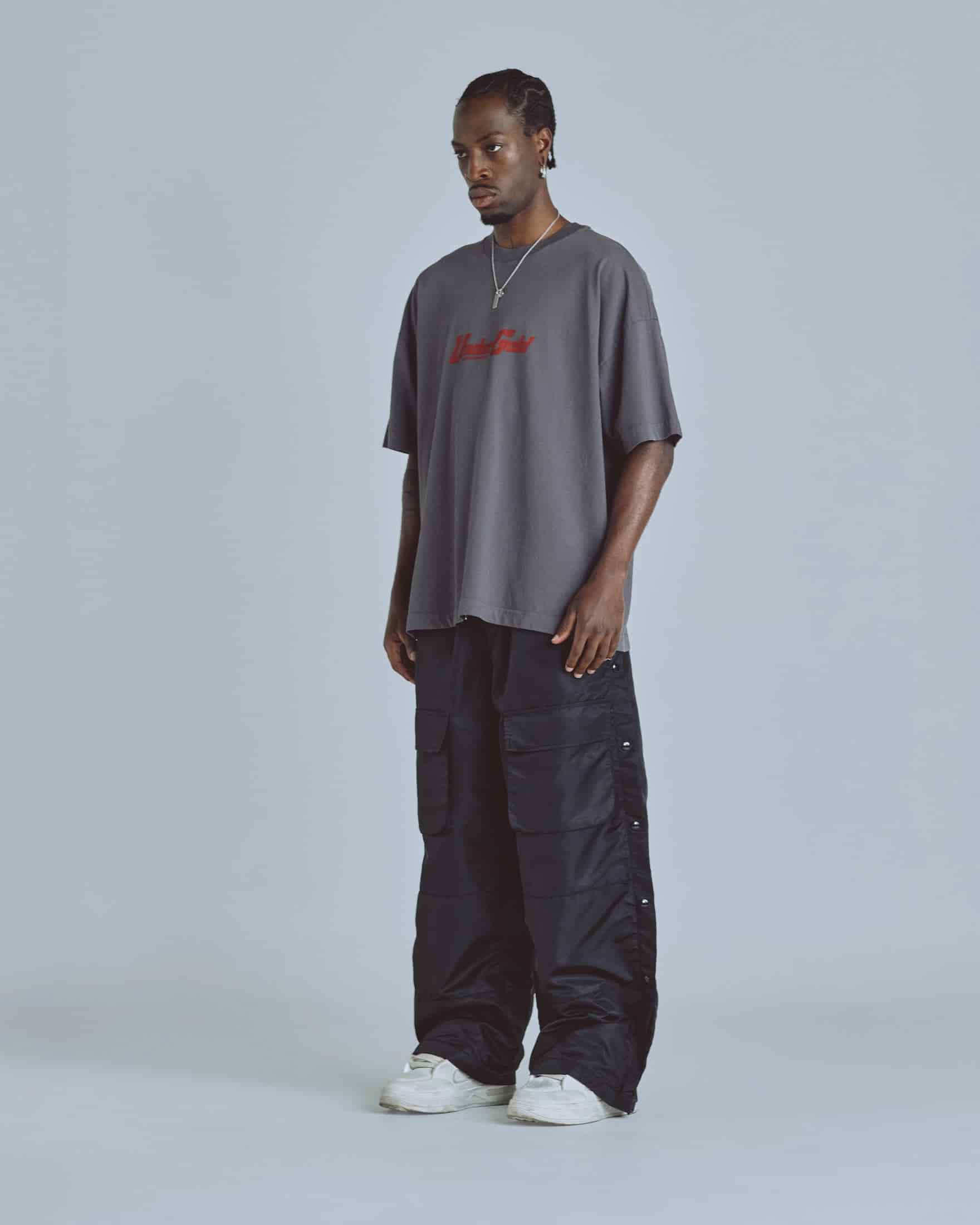 Basics Side Buttons Cargo Pants Black - miniatura 5