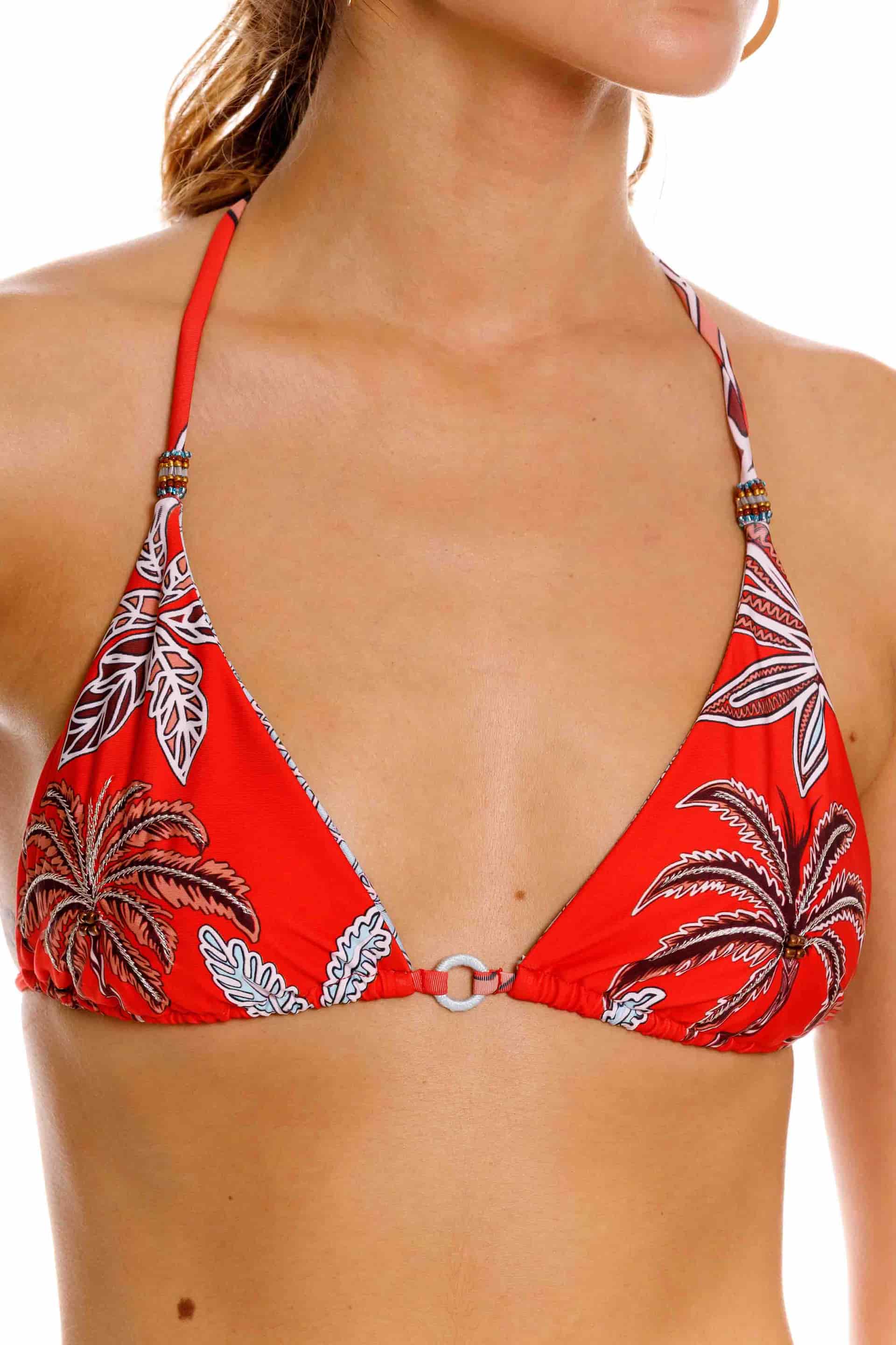 Top Triangulo de Bikini Maxipalms Rojo - miniatura 1