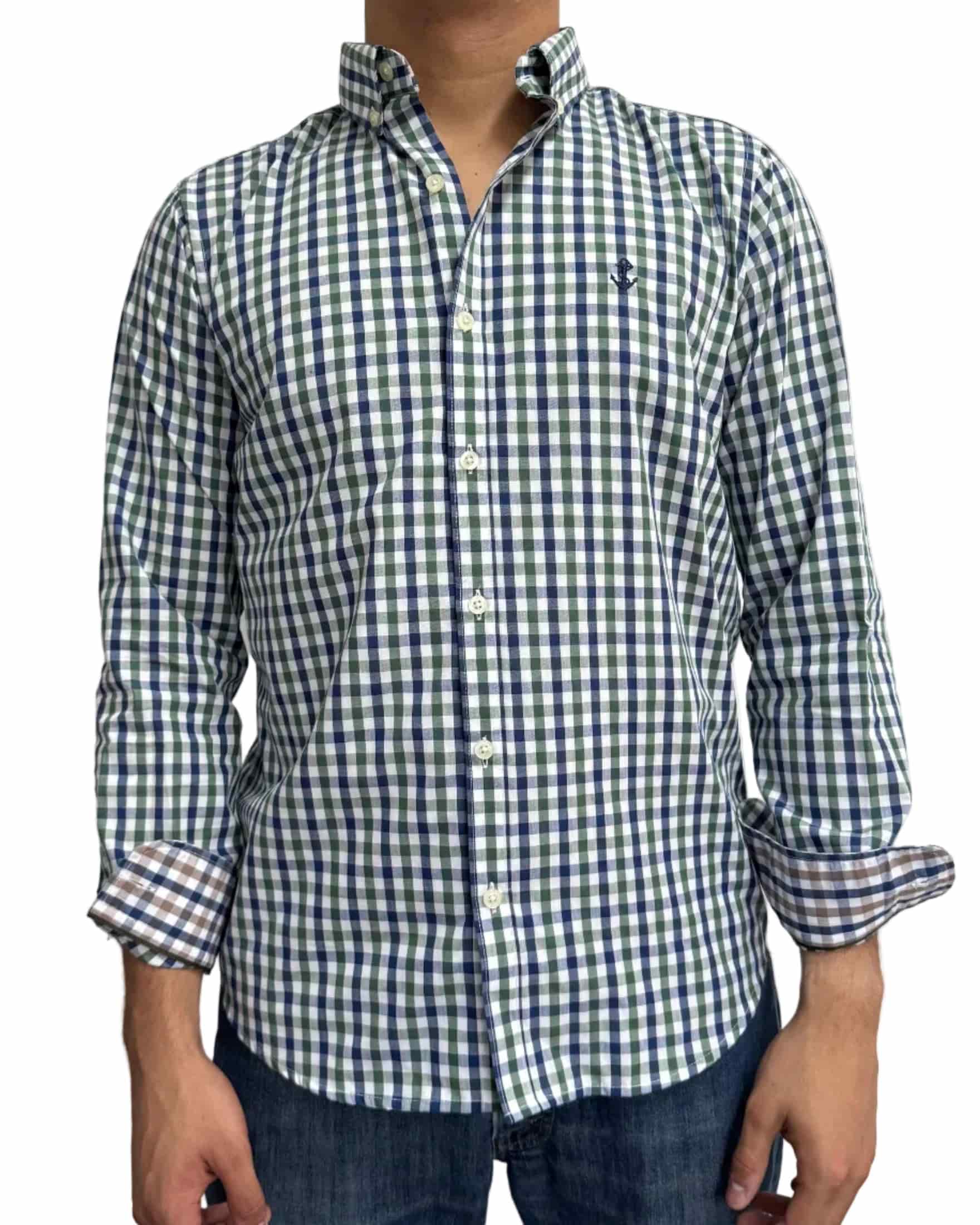 Camisa Cuadros Azul y Verde - miniatura 2