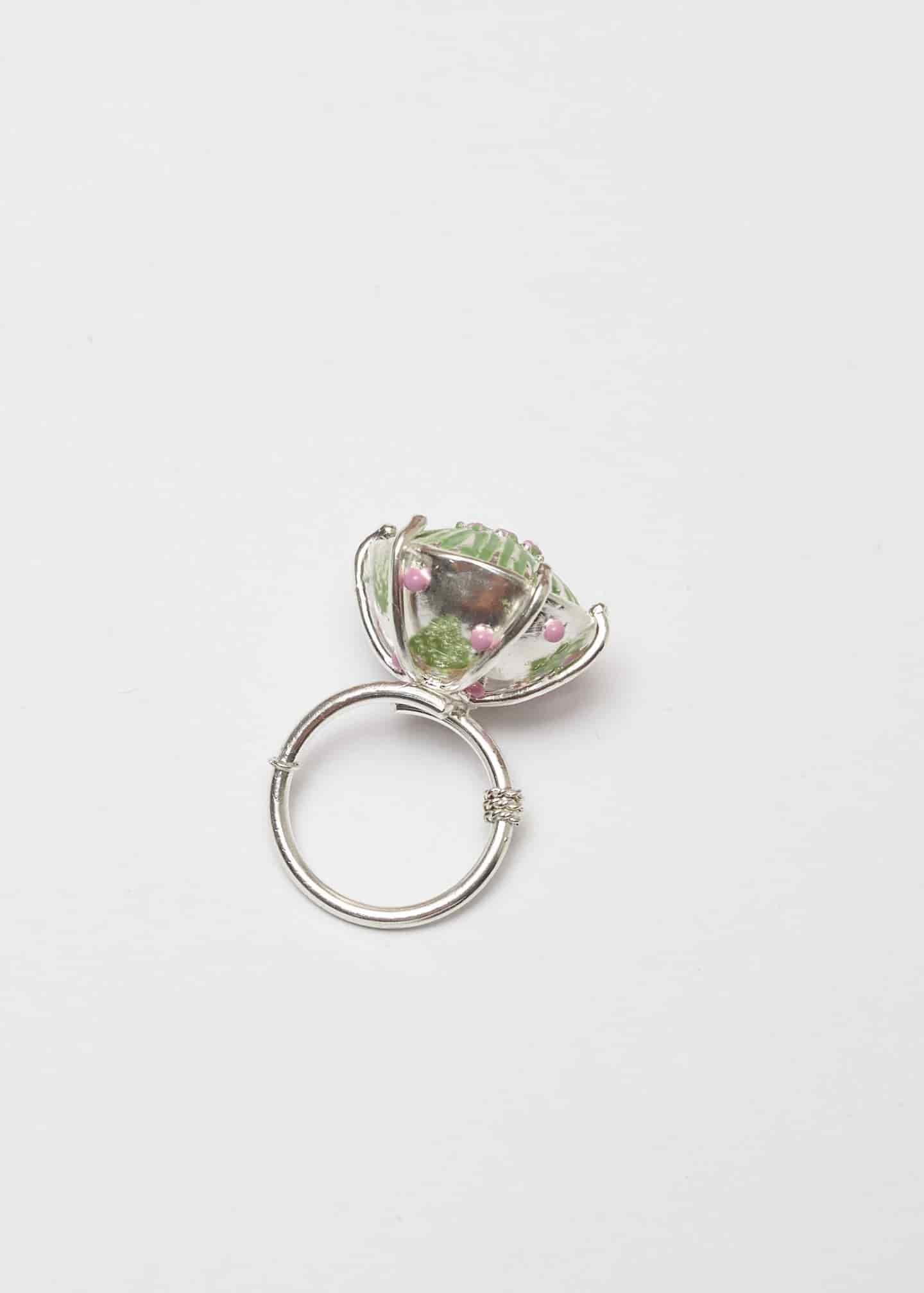 Anillo Sombrerito maxi pistacho lila - miniatura 3