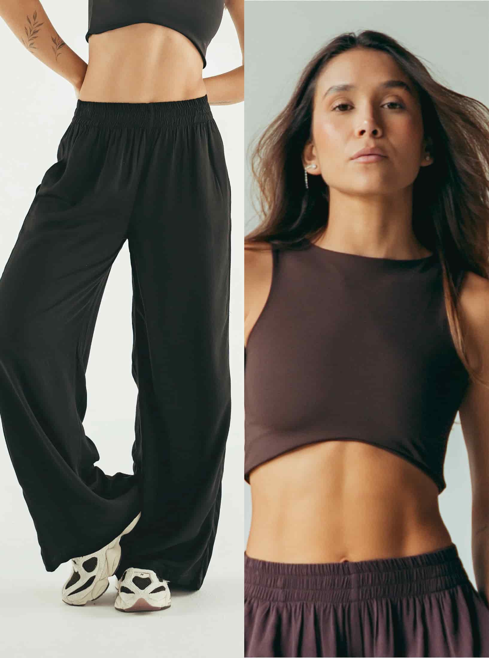 Pack Palazzo Black + Crop Top Soft - miniatura 2