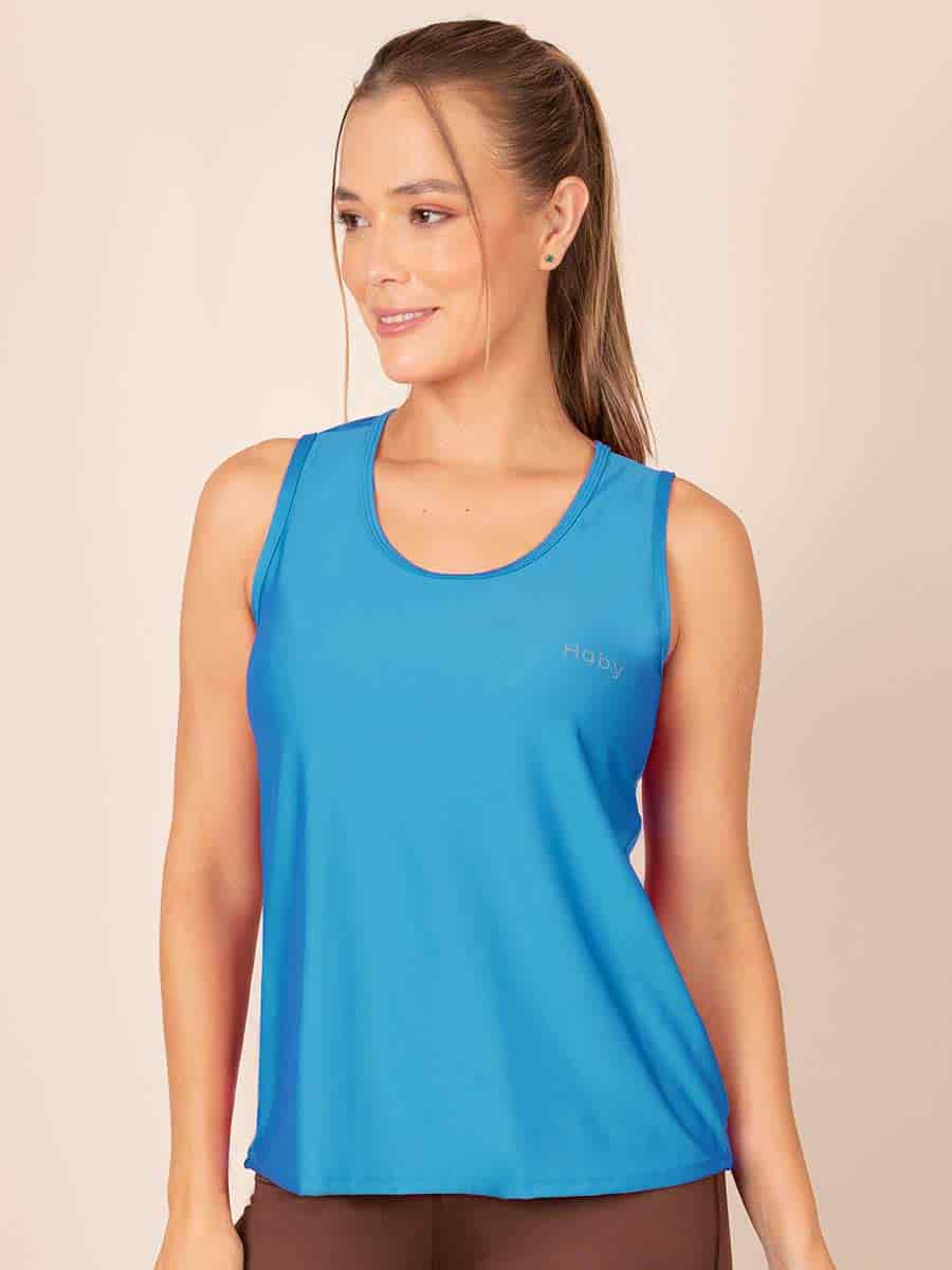 Camisilla Deportiva Para Mujer Color Azul - miniatura 1