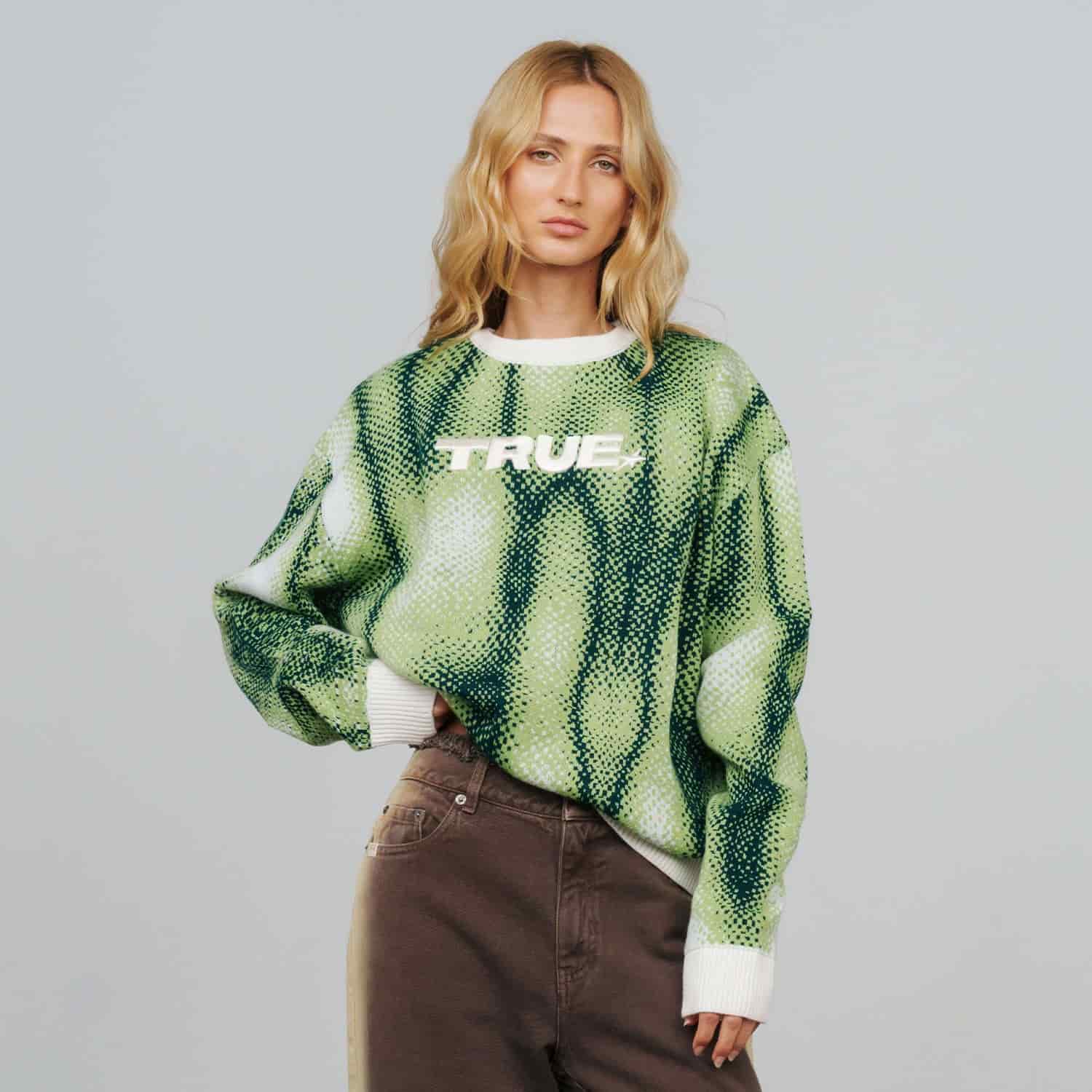 Blurred Knit Pullover - Green - miniatura 8