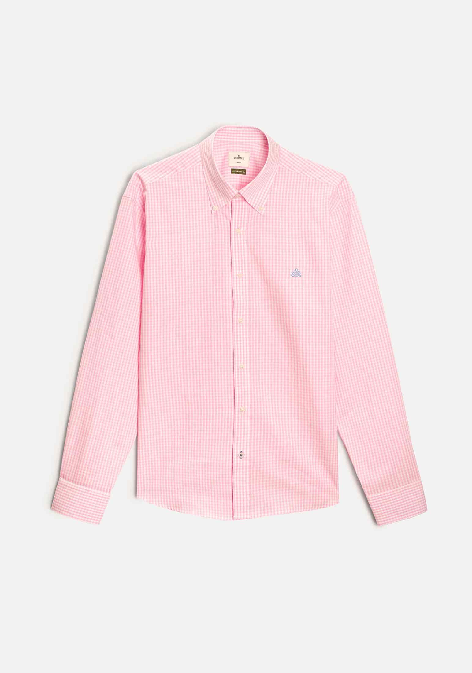 Camisa H CBD Cuadros Peq L-Azl Rosado Claro - miniatura 1