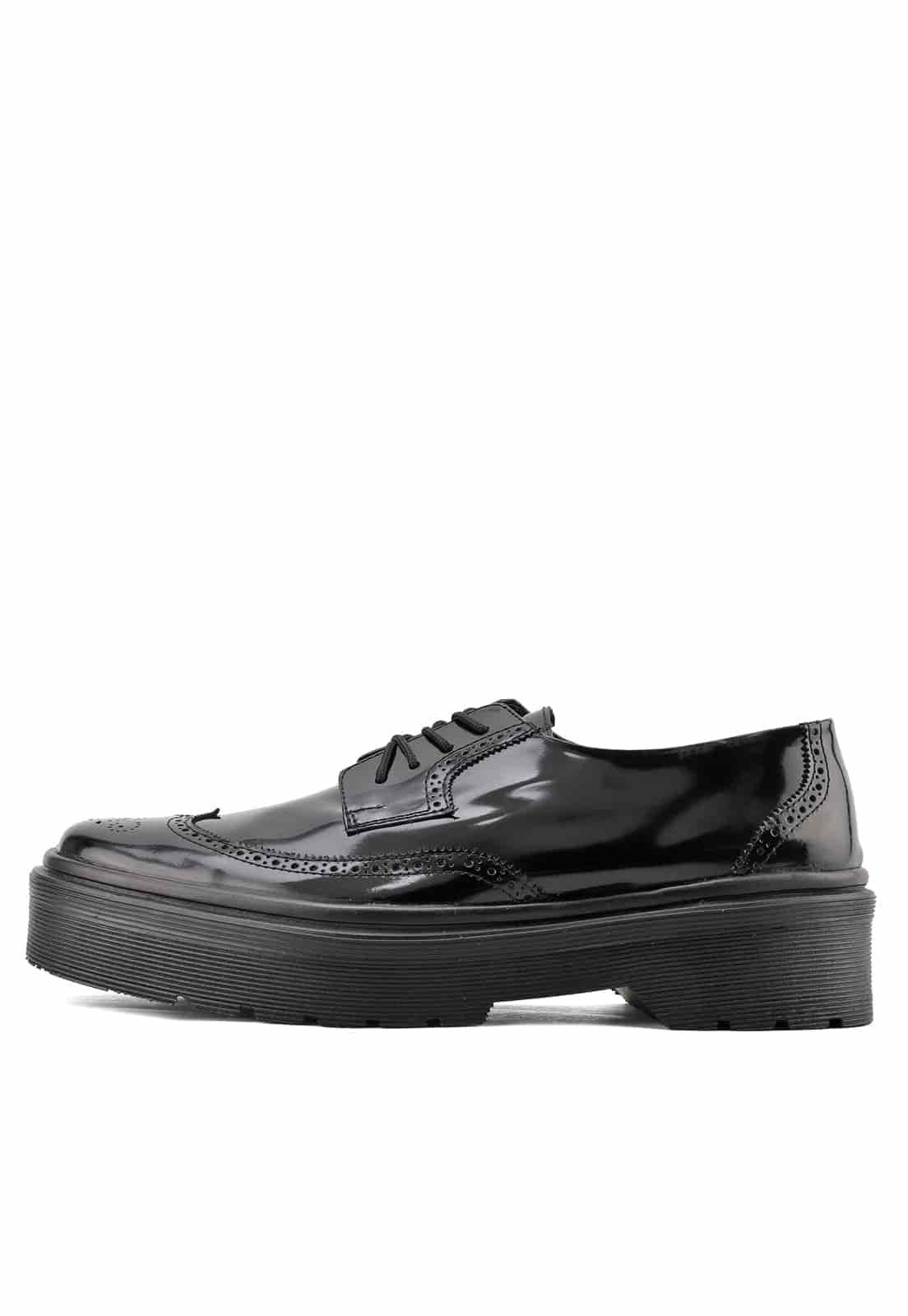 Zapatos oxford negros suela chunky - miniatura 8