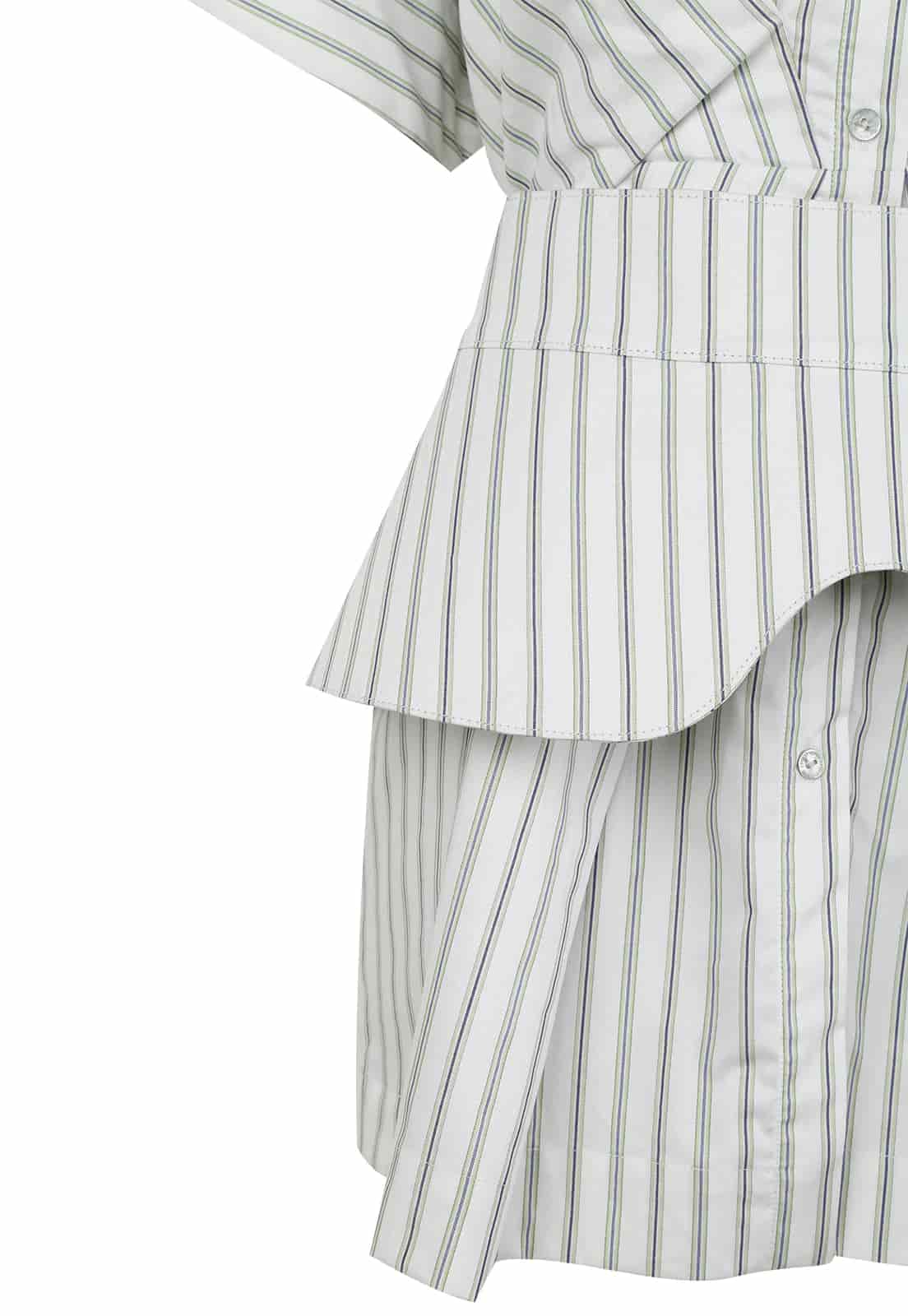 STRIPED SHIRT MINI DRESS - miniatura 6