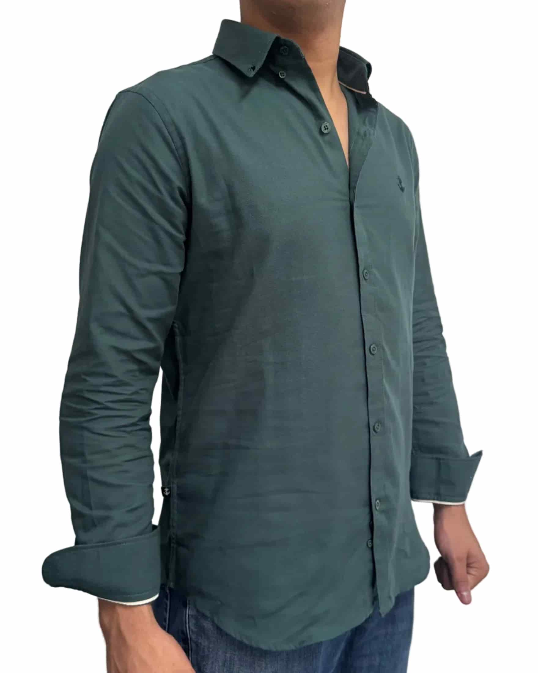 Camisa Oxford Verde Oscuro - miniatura 4