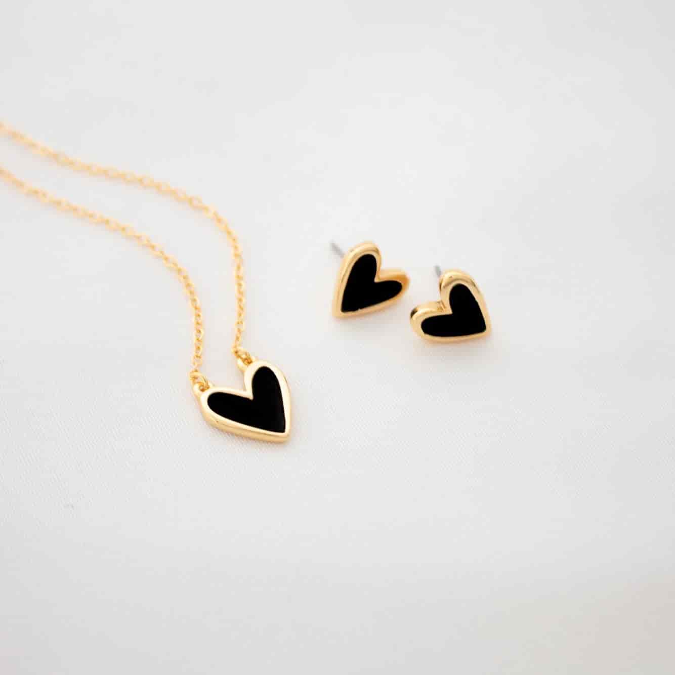 Set Collar + Aretes Corazón - miniatura 3